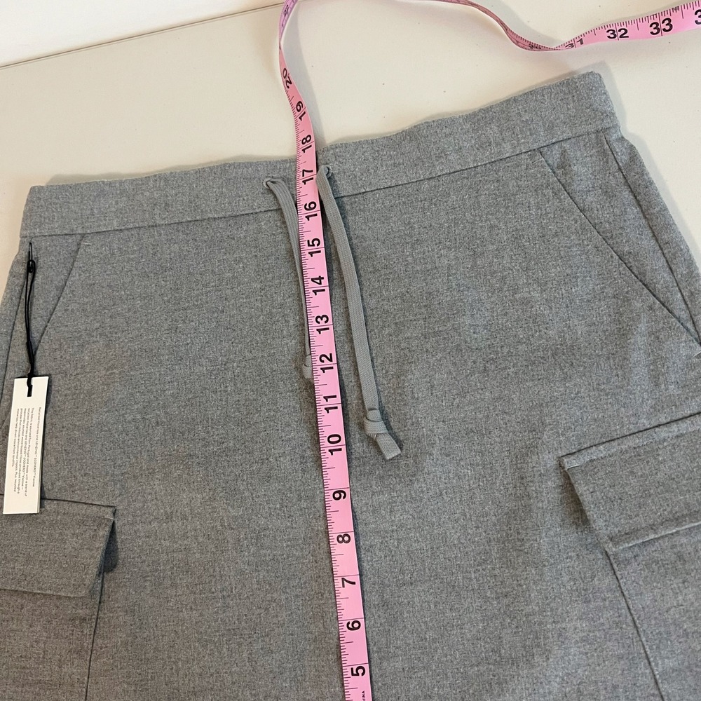 The Group Babaton Gray Mini Skirt‎ Cargo Drawstring Pockets Casual Womens M - Picture 9 of 10